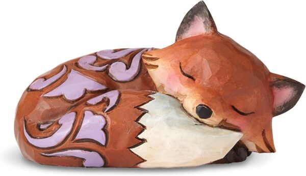 Enesco Jim Shore Heartwood Creek Fox Sleeping Miniature Figurine, 1.625 Inch, Multicolor