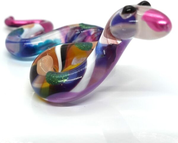 Snake/Cobra Miniature Figurines Animals Hand Blown Glass Art Collectible Gift Home Decorate (Multi-Color) - Image 5