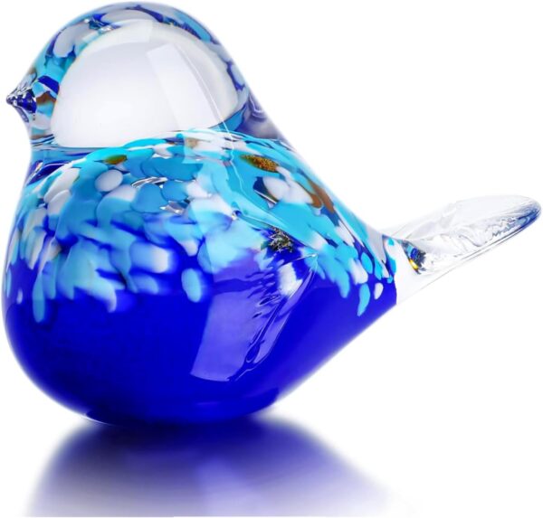 Handmade Blown Glass Bird Decor Figurines, Glass Animals Paperweight, Crystal Figurines, Art Collectible Ornaments, Christmas Birthday Gift Statue