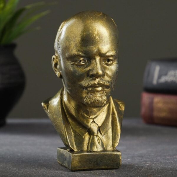 Vladimir Lenin Russian Soviet Communist Leader Bust Sculpture Statue Collectible Art Figurine Figure (Red) - Image 4