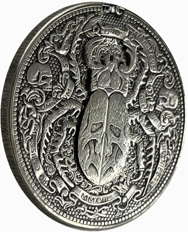 Movable Mechanism Coin Roman Booteen Amazing Art 'Gold Scarab Egypt Vintage' Hobo Nickel Morgan Dollar Magic Coin Collectible Creative Gift Handmade Commemorative Coin - Image 4