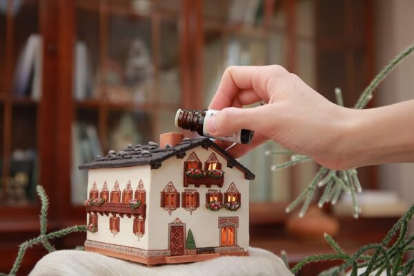 Ceramic Art Tealight Candle Holder Room Decoration Handcrafted Collectible Miniature Light House House in Garmischpartenkirchen, Bavaria, Germany B265AR - Image 3