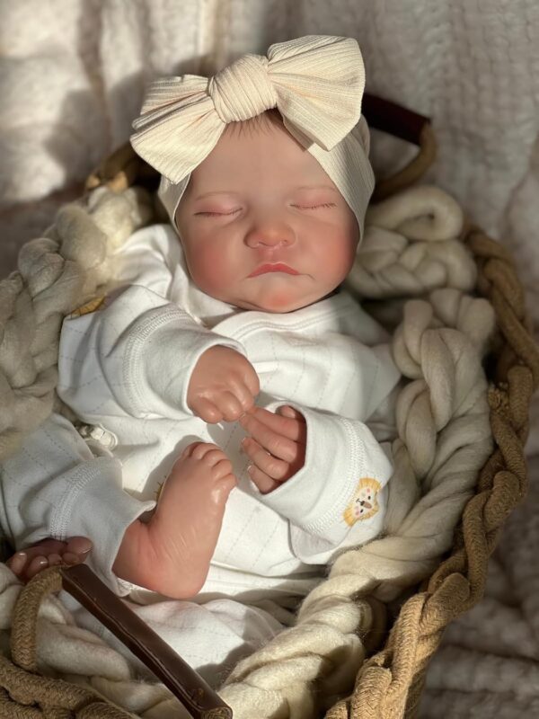 TERABITHIA 19Inches Soft Cuddly Body Sweet Sleeping Realistic Reborn Preemie Baby Doll Real Life Newborn Baby Collectible Art Dolls for Girls, May God Bless You - Image 5