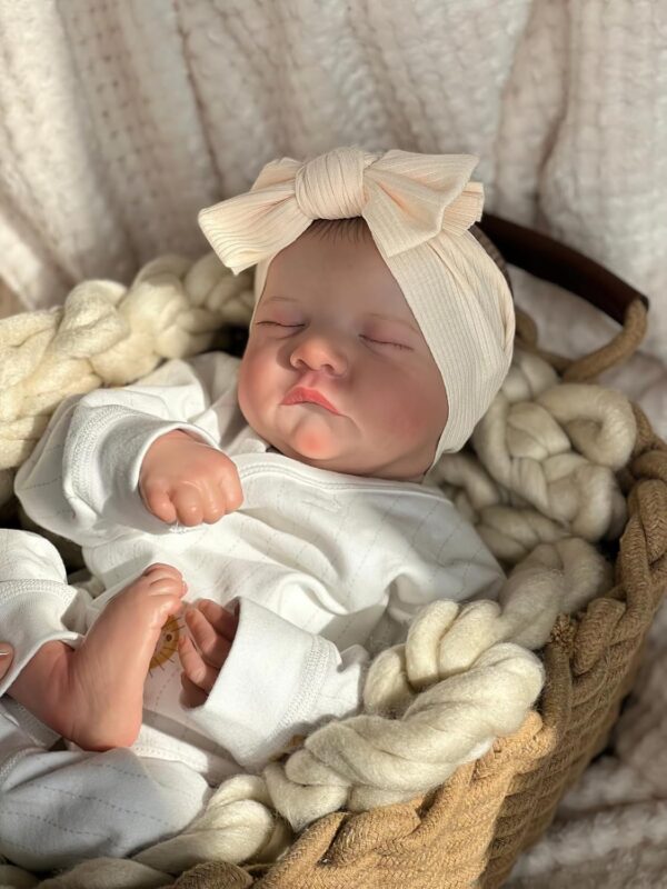 TERABITHIA 19Inches Soft Cuddly Body Sweet Sleeping Realistic Reborn Preemie Baby Doll Real Life Newborn Baby Collectible Art Dolls for Girls, May God Bless You - Image 3