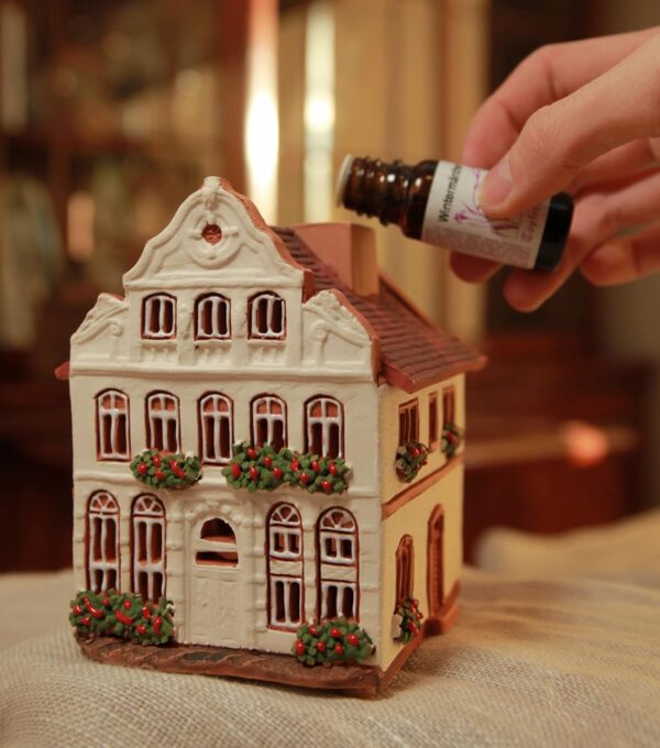 Handmade Ceramic house Tea light Candle Holder Home decor Collectible miniature house of Historic Buddenbrook Haus Lübeck Handmade Tiny Mini - Image 2