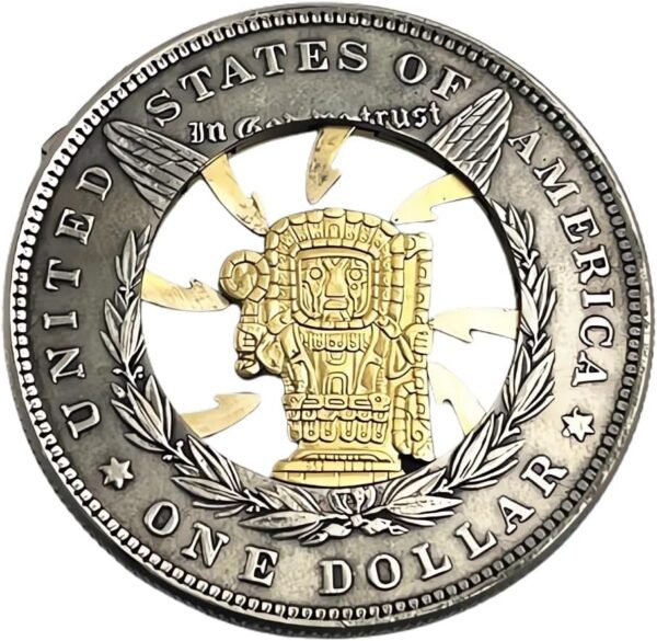 Movable Mechanism Coin Roman Booteen Amazing Art ' Trap Coin' Hobo Nickel Morgan Dollar Magic Coin Collectible Creative Gift Handmade Commemorative Coin (Antique Color) - Image 3