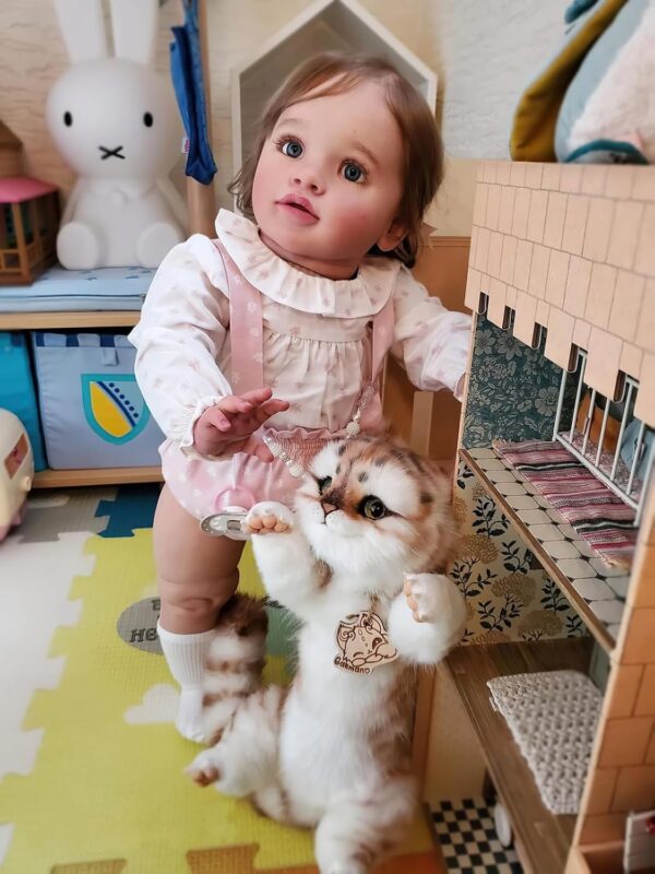 TERABITHIA 26Inches Soft Cuddly Body Realistic Reborn Toddler Dolls Lifelike Newborn Baby Collectible Art Doll for Girls, Safe for Kids Age 3+ - Image 5