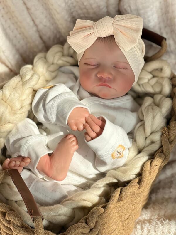 TERABITHIA 19Inches Soft Cuddly Body Sweet Sleeping Realistic Reborn Preemie Baby Doll Real Life Newborn Baby Collectible Art Dolls for Girls, May God Bless You - Image 7