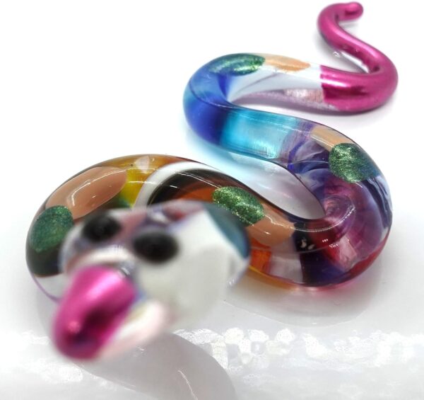 Snake/Cobra Miniature Figurines Animals Hand Blown Glass Art Collectible Gift Home Decorate (Multi-Color) - Image 6