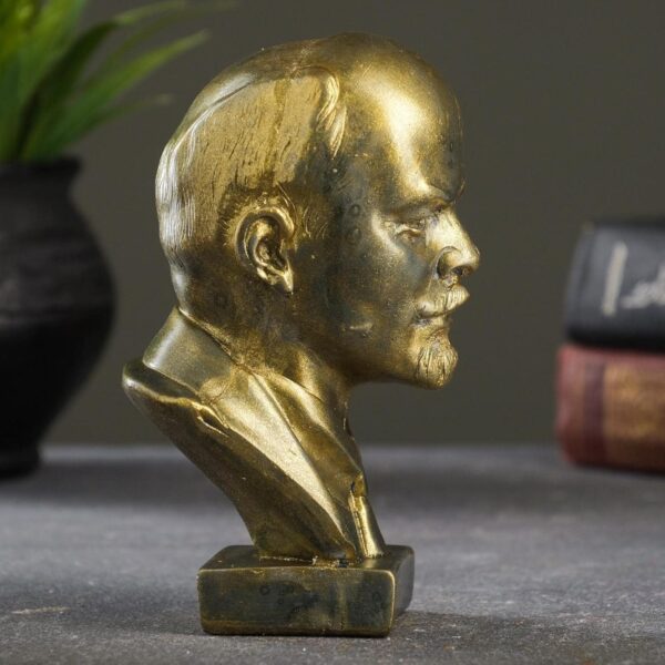 Vladimir Lenin Russian Soviet Communist Leader Bust Sculpture Statue Collectible Art Figurine Figure (Red) - Image 3