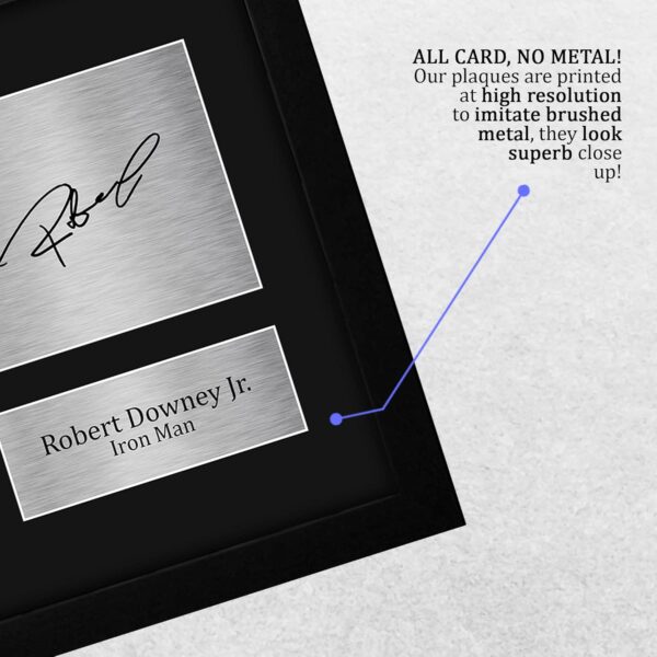 HWC Trading Robert Downey Jr USL Framed Signed Printed Autograph Iron Man The Avengers Print Photo Picture Display - Great Gift Idea - US Letter Size - Image 5