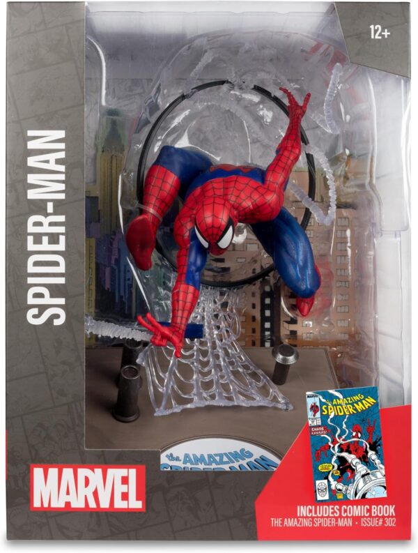 McFarlane Toys - Marvel Spider-Man 1:6th Scale Posed Figure with Scene & Comic (Based on The Amazing Spider-Man #301) - Image 9