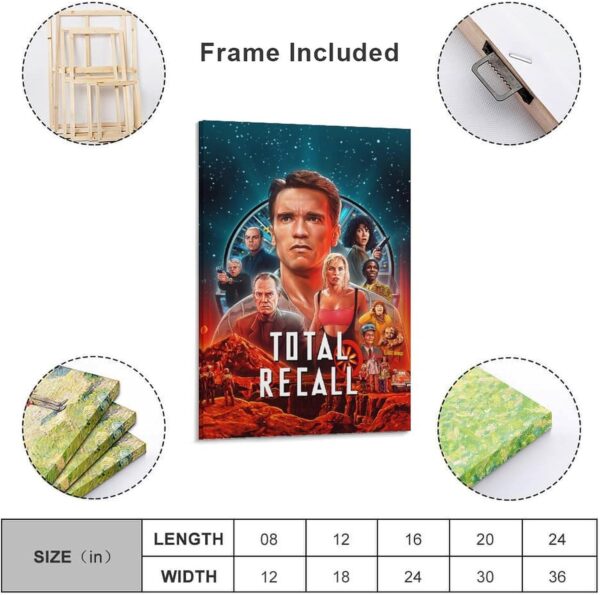 Movie Poster Total Recall Wall Art Home Decor Retro Movie Collectibles Poster Decorative Painting Canvas Wall Art Living Room Posters Bedroom Painting 12x18inch(30x45cm) - Image 2