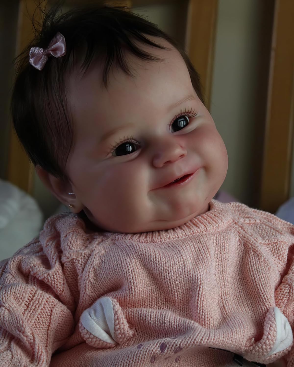 TERABITHIA Rooted Hair Realistic Reborn Baby Dolls - 20Inches Silicone Vinyl Full Body Anatomically Correct Smiling Lifelike Newborn Baby Collectible Art Doll for Girls Safe for Kids Age 3+ - Image 3