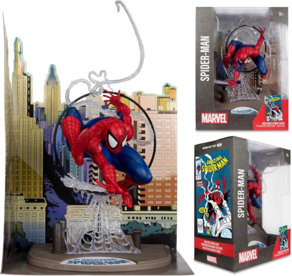 McFarlane Toys - Marvel Spider-Man 1:6th Scale Posed Figure with Scene & Comic (Based on The Amazing Spider-Man #301) - Image 6