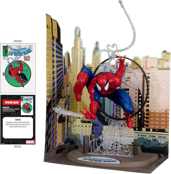 McFarlane Toys - Marvel Spider-Man 1:6th Scale Posed Figure with Scene & Comic (Based on The Amazing Spider-Man #301) - Image 4