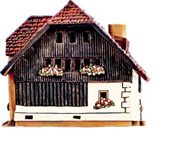 Ceramic Art Tealight Candle Holder Room Decoration Handcrafted Collectible Miniature Aroma Light House Hofgut Sternen House in Black Forest, Germany C320 - Image 5