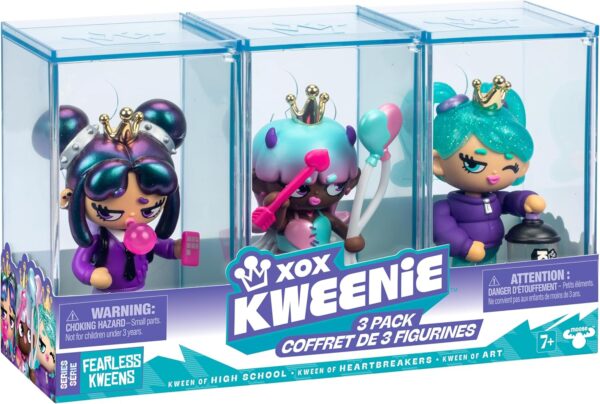 Fearless Kweens Series Premium Figurine and Display Case, 4 Inch/Approx 10cm Tall Collectible Art-Toy, 3 Pack, Every Kween is Unique - Image 2