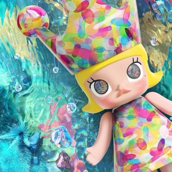 POP MART MEGA Royal Molly 400% Huang Yuxing-Bubbles, 14.96 Inch Height, Toys for Modern Home Décor, Collectible Art Toy - Image 3