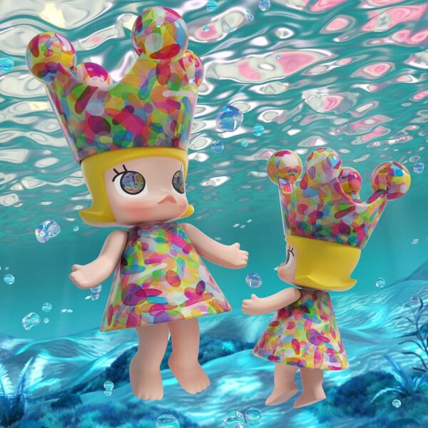 POP MART MEGA Royal Molly 400% Huang Yuxing-Bubbles, 14.96 Inch Height, Toys for Modern Home Décor, Collectible Art Toy - Image 2