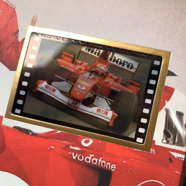 ORIMAMI Signed Michael Schumacher Poster Wooden Framed Photo Art Decor 8x6 Inches,with 1x35mm Film Display,Cool Collectible Gifts for F1 Ferrari Racing Fans - Image 4