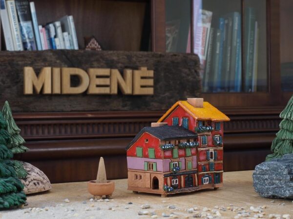 Ceramic Art Tealight Candle Holder Room Decoration Handcrafted Collectible Miniature Light House Old Houses in Portfino, Italy S22-2 - Image 5