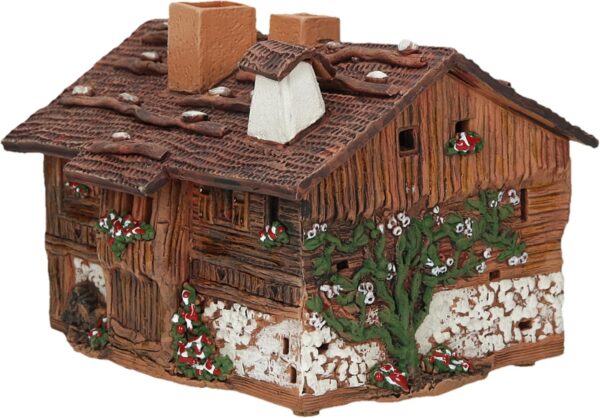Ceramic Art Tealight Candle Holder Room Decoration Handcrafted Collectible Miniature Aroma Light House Old House in Kanazei, South Tyrol, Italy C326 - Image 6
