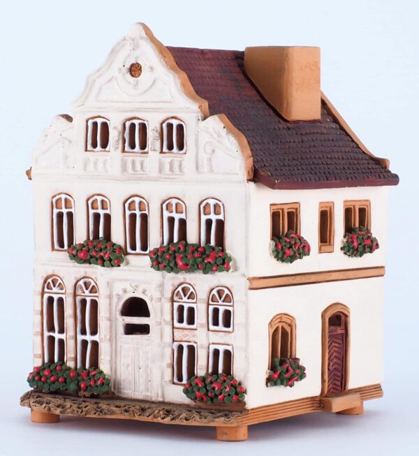 Handmade Ceramic house Tea light Candle Holder Home decor Collectible miniature house of Historic Buddenbrook Haus Lübeck Handmade Tiny Mini - Image 7