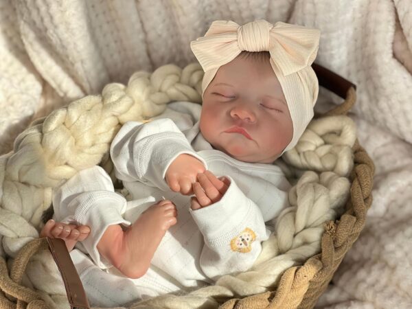 TERABITHIA 19Inches Soft Cuddly Body Sweet Sleeping Realistic Reborn Preemie Baby Doll Real Life Newborn Baby Collectible Art Dolls for Girls, May God Bless You - Image 6