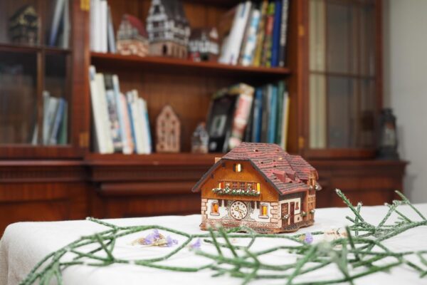 Ceramic Art Tealight Candle Holder Room Decoration Handcrafted Collectible Miniature Aroma Light House Hofgut Sternen House in Black Forest, Germany C320 - Image 2