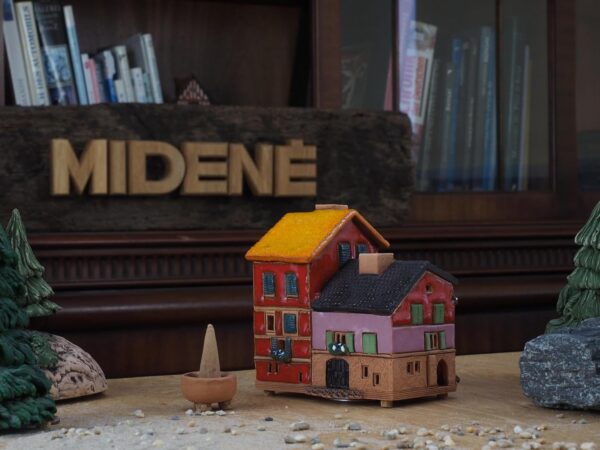 Ceramic Art Tealight Candle Holder Room Decoration Handcrafted Collectible Miniature Light House Old Houses in Portfino, Italy S22-2 - Image 6