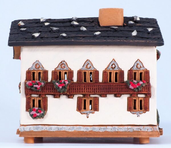 Ceramic Art Tealight Candle Holder Room Decoration Handcrafted Collectible Miniature Light House House in Garmischpartenkirchen, Bavaria, Germany B265AR - Image 5