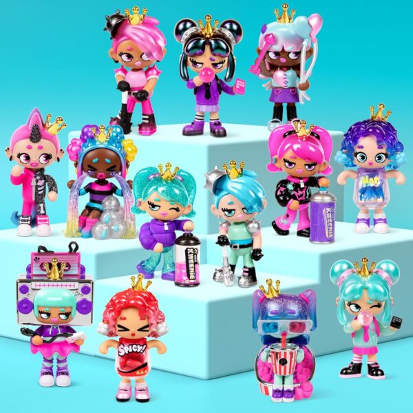 Fearless Kweens Series Premium Figurine and Display Case, 4 Inch/Approx 10cm Tall Collectible Art-Toy, 3 Pack, Every Kween is Unique - Image 7