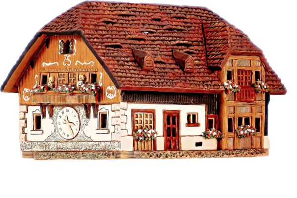 Ceramic Art Tealight Candle Holder Room Decoration Handcrafted Collectible Miniature Aroma Light House Hofgut Sternen House in Black Forest, Germany C320 - Image 4