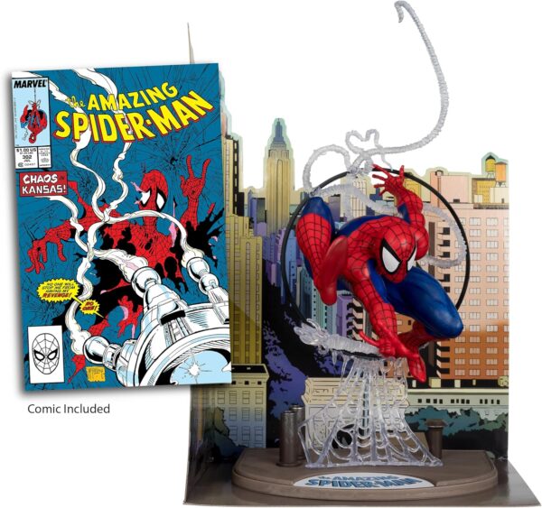 McFarlane Toys - Marvel Spider-Man 1:6th Scale Posed Figure with Scene & Comic (Based on The Amazing Spider-Man #301) - Image 3