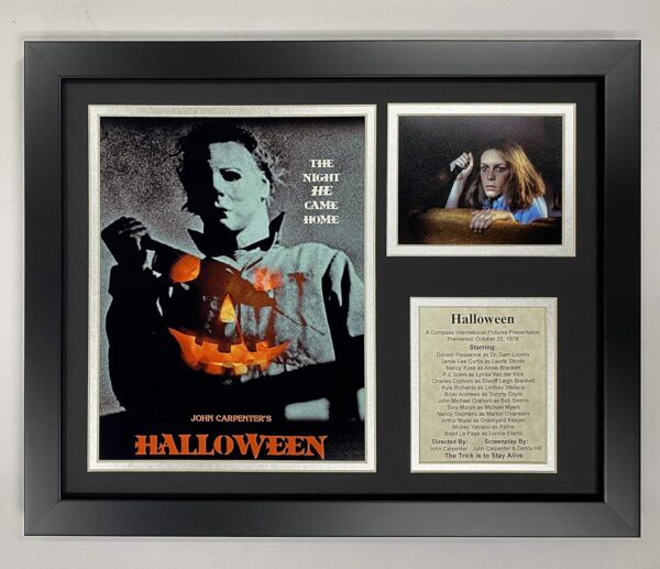 Legends Never Die Michael Myers Halloween Classic Horror Movie Collectible | Framed Photo Collage Wall Art Decor - 12"x15"