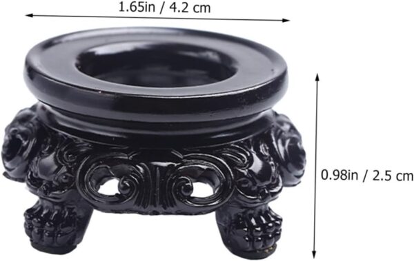 Antique Style Resin Crystal Sphere Stand Hollow Base Display Holder for Home and Office Décor Elegant 4 Sphere Holder for Crystals Art and Collectibles - Image 2