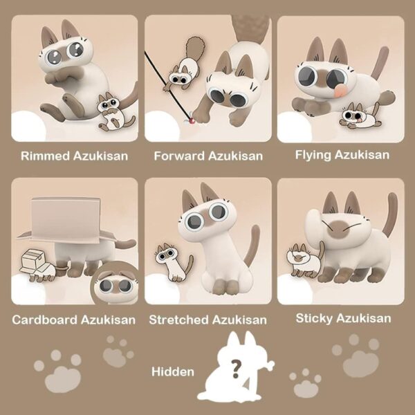 Nobeko Azukican Azukisan Cat Daily Life Series1 Blind Box Figures 6PCs Random Art Cute Collectibles Birthday Gift - Image 2