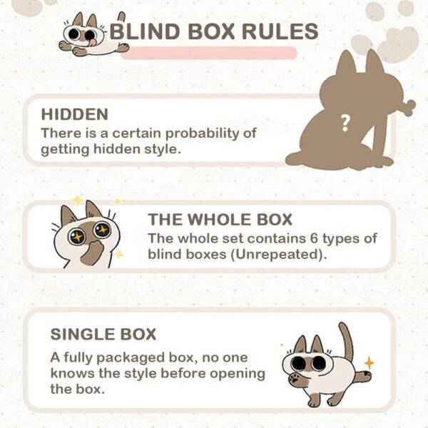 Nobeko Azukican Azukisan Cat Daily Life Series1 Blind Box Figures 6PCs Random Art Cute Collectibles Birthday Gift - Image 3