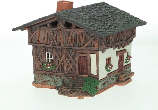 Ceramic Art Tealight Candle Holder Room Decoration Handcrafted Collectible Miniature Aroma Light House Old House in St. Ulrich, Tirol, Italy B283AR - Image 4