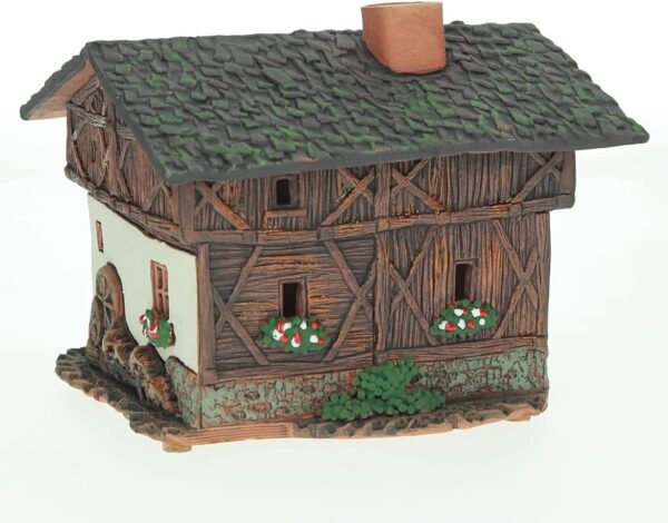 Ceramic Art Tealight Candle Holder Room Decoration Handcrafted Collectible Miniature Aroma Light House Old House in St. Ulrich, Tirol, Italy B283AR - Image 7