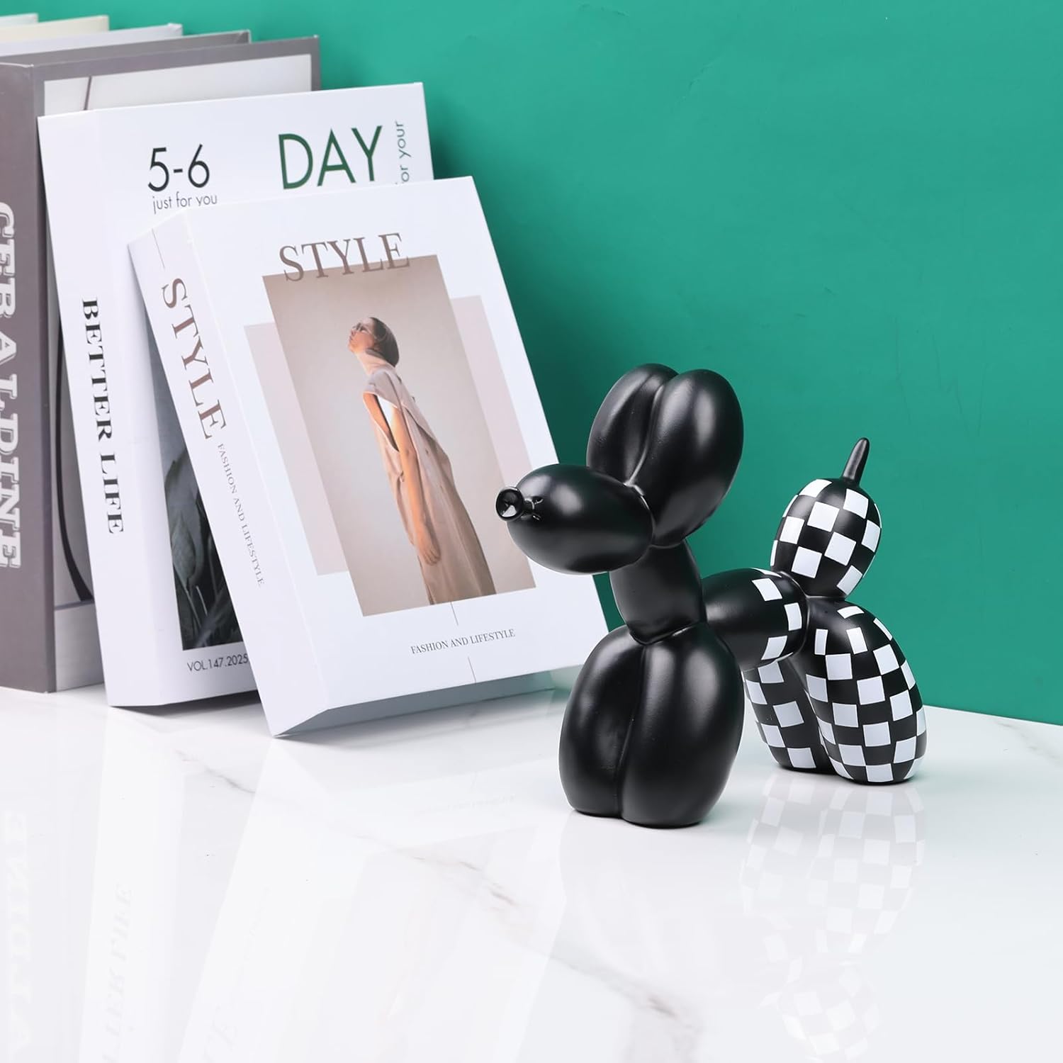 Creative Balloon Dog Sculpture Modern Home Decoration Trendy Animal Art Ornaments Collection Figurine Bedroom Living Room Office Desktop Resin Decors - Image 6