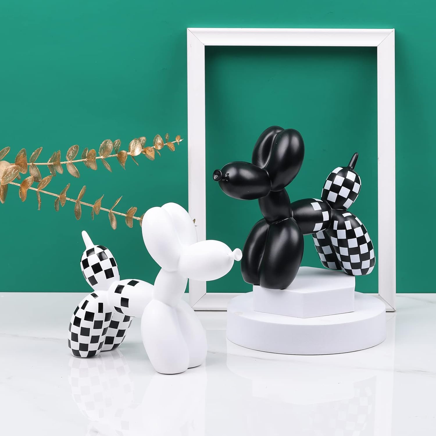 Creative Balloon Dog Sculpture Modern Home Decoration Trendy Animal Art Ornaments Collection Figurine Bedroom Living Room Office Desktop Resin Decors - Image 7