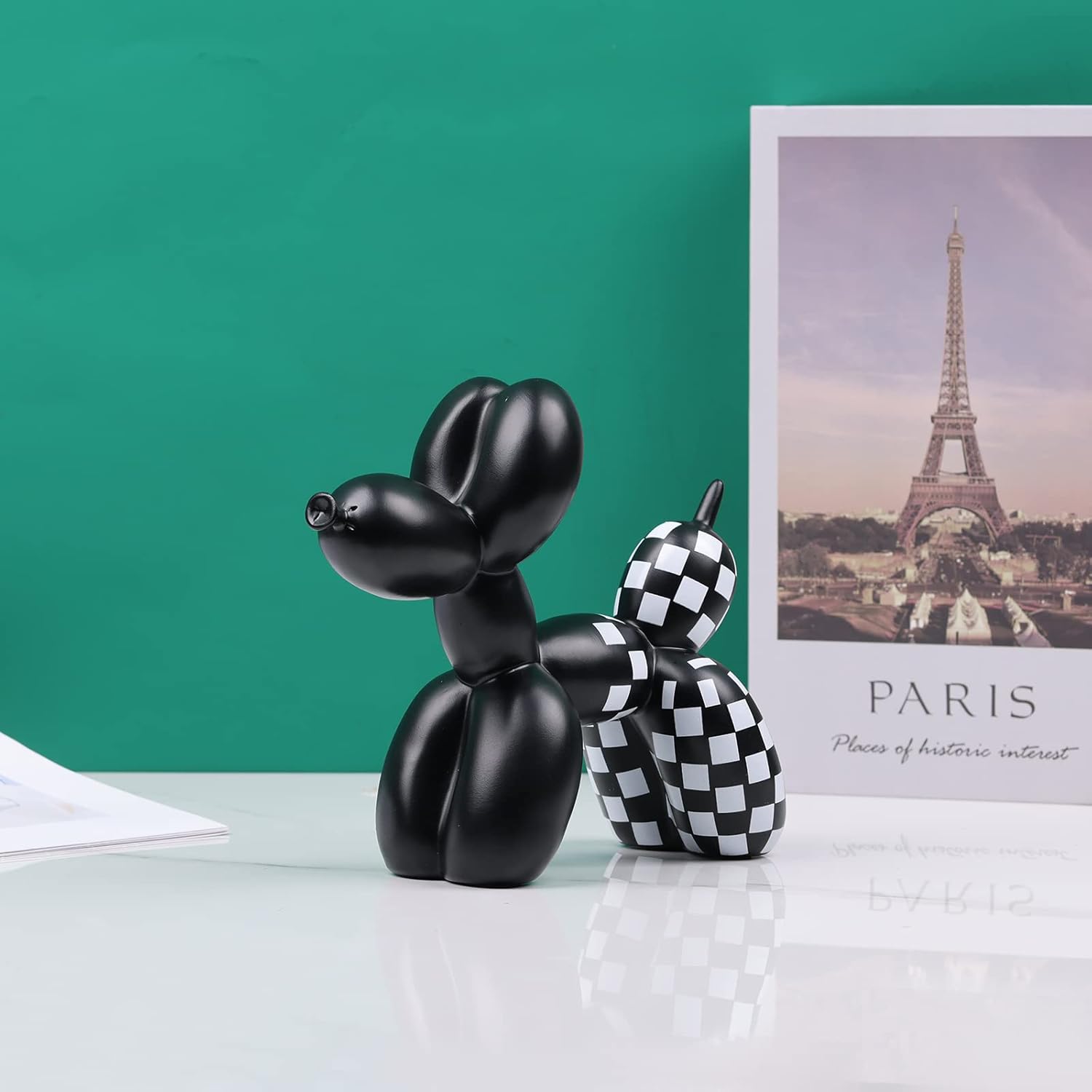 Creative Balloon Dog Sculpture Modern Home Decoration Trendy Animal Art Ornaments Collection Figurine Bedroom Living Room Office Desktop Resin Decors - Image 2