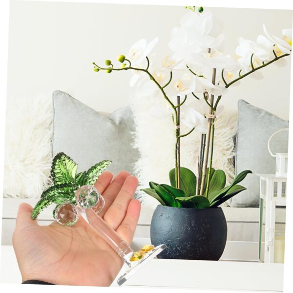 Crystal Coconuts Tree Ornament Delicate Crystal Decor for Home Office or Event Elegant Artificial Coconuts Tree Figurine Unique Collectible Artwork for Tropical Theme Decor - Image 9