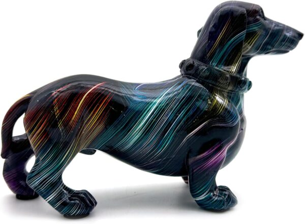 Art Dachshund Dog Statue Figurine Sculpture Resin Collectible Gifts for Dachshund Dog Lover Office Home Decor Desk Accessories Decoration Garden Figurines Outdoor Decor Colorful (Color A) - Image 8