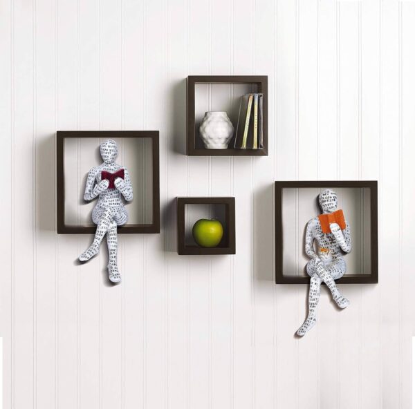 Pulp Reading Women Figurine Decor Thinker Statue Modern Abstract Art Sculpture Resin Collectible Reading Figurines for Living Room Desk Table Bookshelf Shelf Office Desktop Home Decoration (Style 5) - Image 7