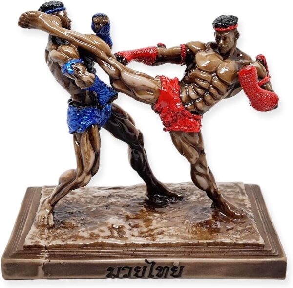 Muay Thai 5" High Colored Jorakae Fad Hang Or Crocodile Sweeps Tail Basic Movement Muaythai Boxing Martial Arts 3D Resin Decorative Figurine Thailand Souvenir Collectible Decor Gifts