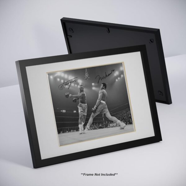 Ikonic Fotohaus Muhammad Ali Joe Frazier Boxing Legends Signed Photo Autograph Print Wall Art Home Decor - Image 4