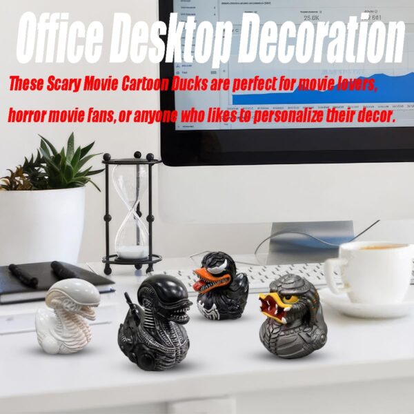 EROCK Unique Resin Duck Sculpture - Horror Movie Character Ducks, Creative and Playful Decorative Art, Perfect for Home, Office, Collectibles, and Gifts.(Movie Character Ducks B) - Image 4
